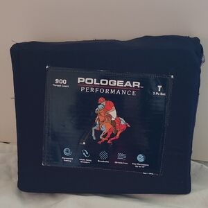 Pologear Performance 3-Piece Sheet Set - Navy 900 Thread Count TWIN